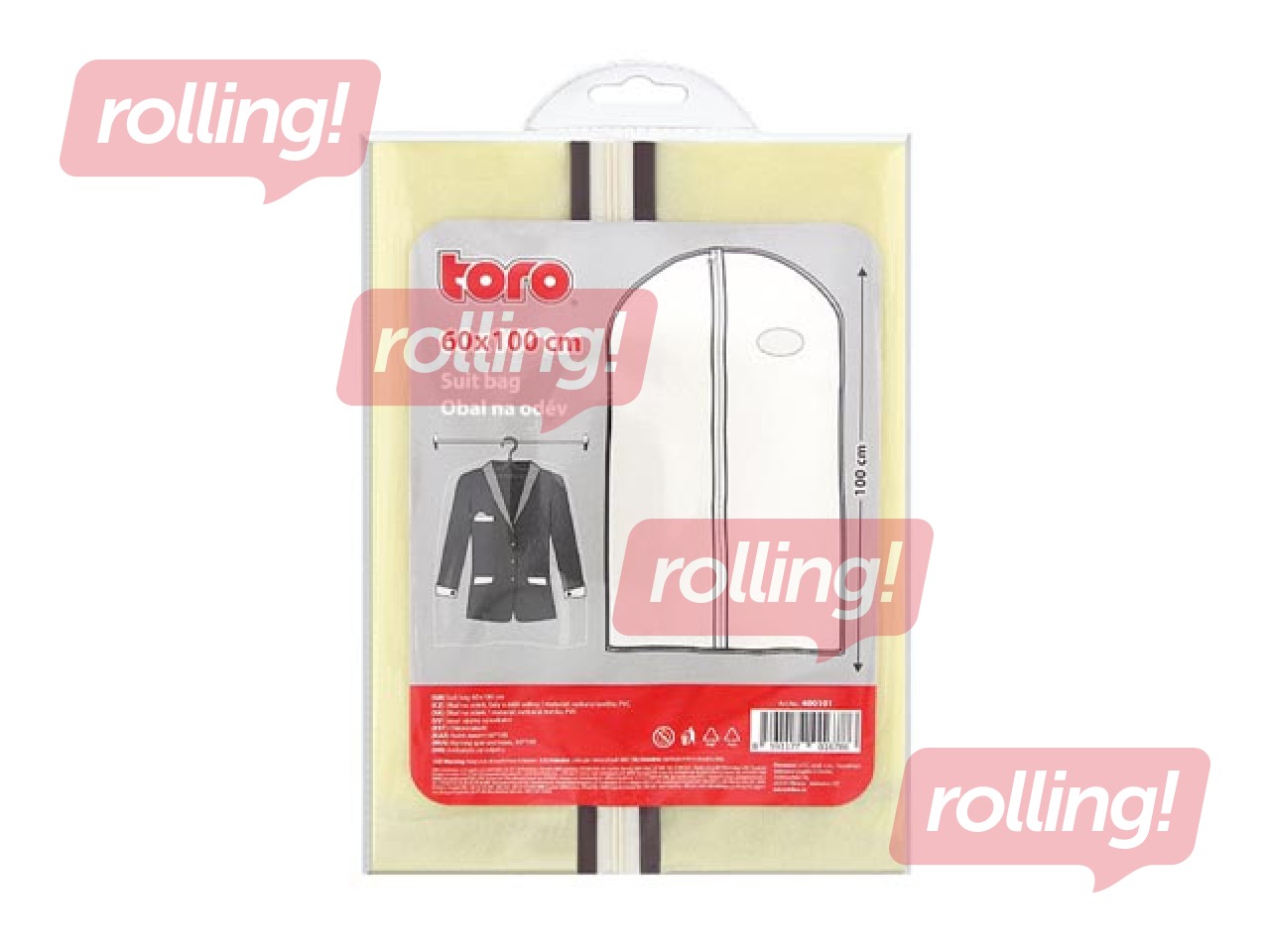 Apģērbu maiss TORO, 60x100cm