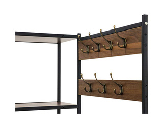 Clothes rack Domoletti, Jana, black, wooden, 96x45x178cm