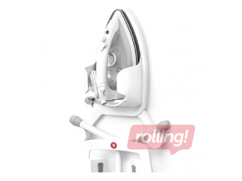 Gludināmā dēļa un gludekļa turētājs Rayen, ar silikonu, balts