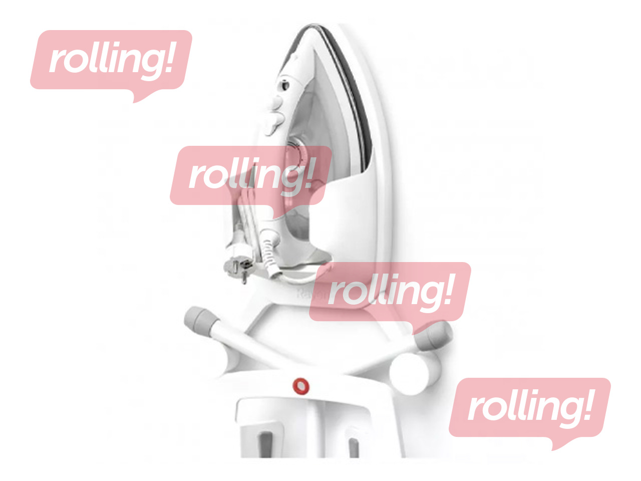 Gludināmā dēļa un gludekļa turētājs Rayen, ar silikonu, balts