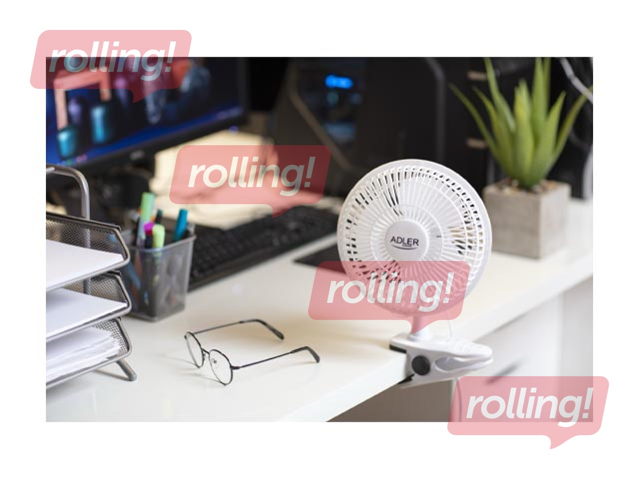Galda ventilators Adler, AD7317, 30W, ø15cm, balts
