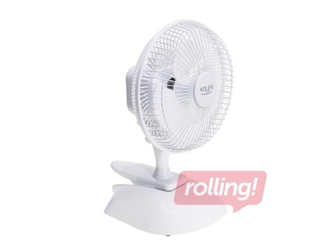 Laudaventilaator Adler, AD7317, 30W, ø15cm, valge