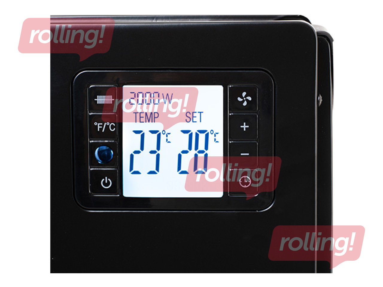 Konvekcijas ventilatora sildītājs ar tālvadības pulti 2000 W 3 jaudas līmeņi līdz 30 m² Melns CR7739