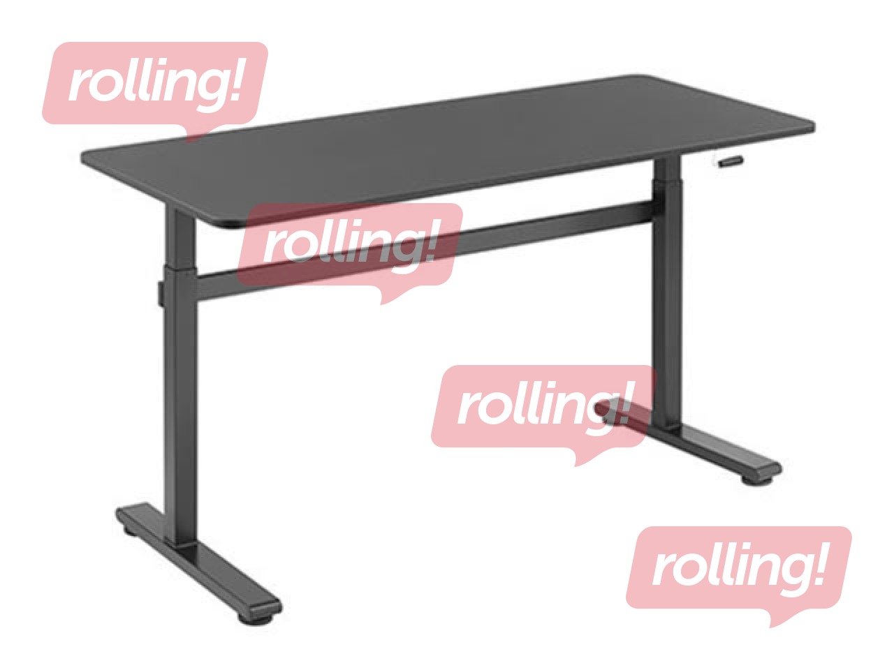 Height-adjustable table Up Up Loki, black, 140x60cm