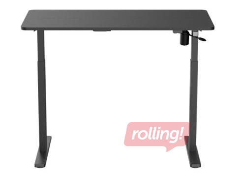 Augstumā regulējams galds Up Up Frigg, melns, 120x60cm