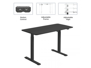 Augstumā regulējams galds Up Up Frigg, melns, 120x60cm