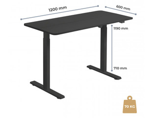 Стол с регулируемой высотой Up Up, Frigg, черный 