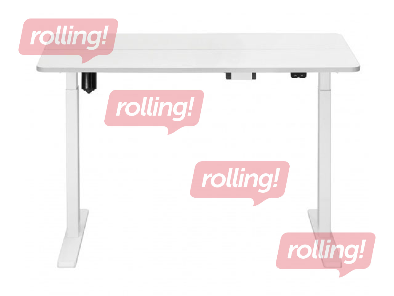 Augstumā regulējams galds Up Up Frigg, balts, 120x60cm