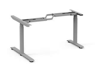 Height-adjustable desk frame Livo, for corner desks, grey
