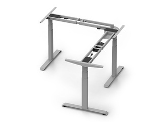 Height-adjustable desk frame Major, for corner and conference tables, grey