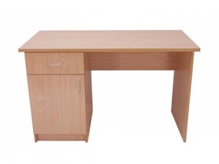 Office desk with side cabinet, drawer and door