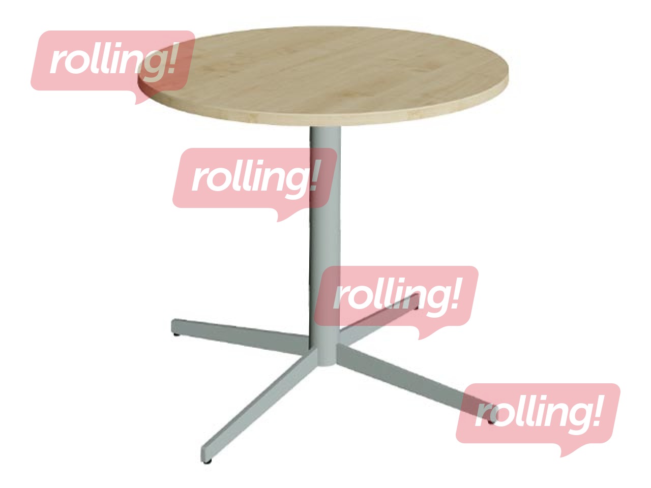 Table SOLO, maple/grey, ø90cm