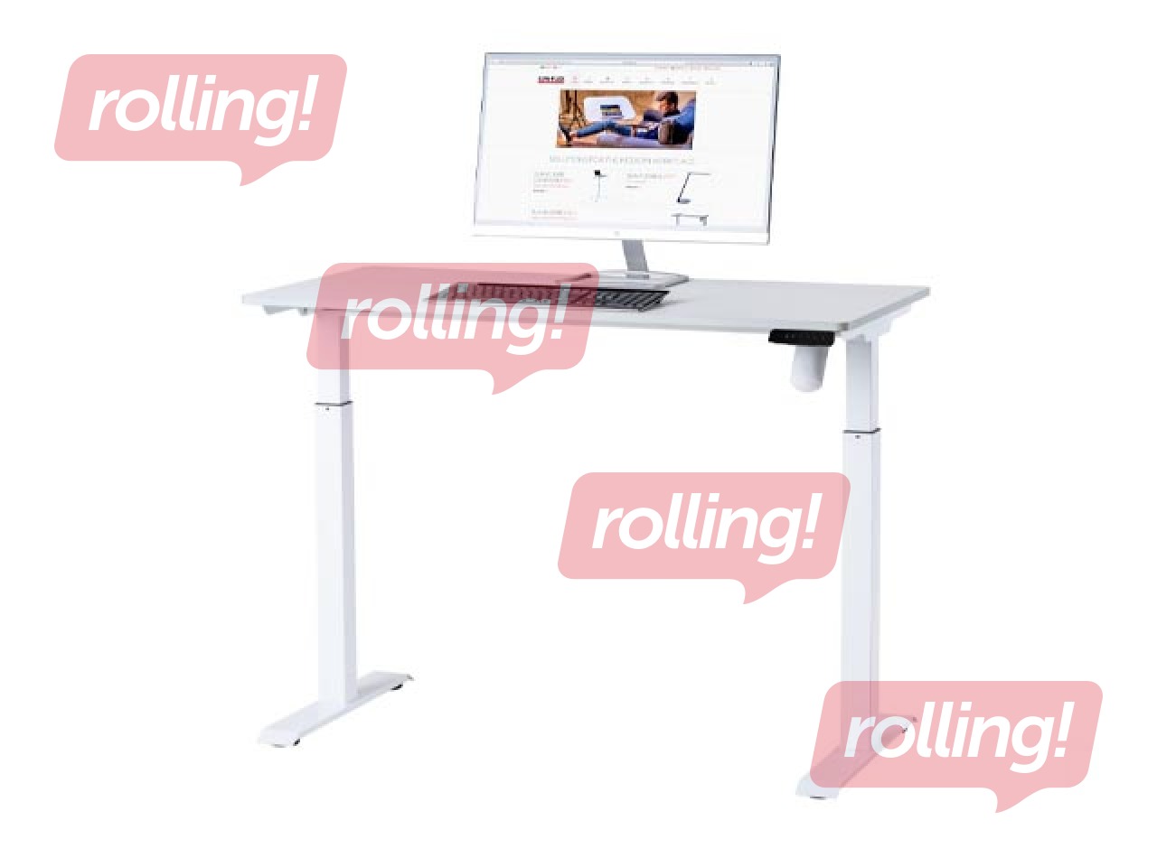 Augstumā regulējams galds Sun-Flex Easydesk Elite, balts, 120x60cm