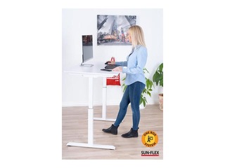 Augstumā regulējams galds Sun-Flex Easydesk Elite, balts, 120x60cm