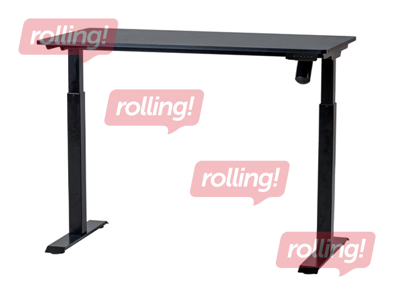 Augstumā regulējams galds Sun-Flex Easydesk Elite, melns, 120x60cm