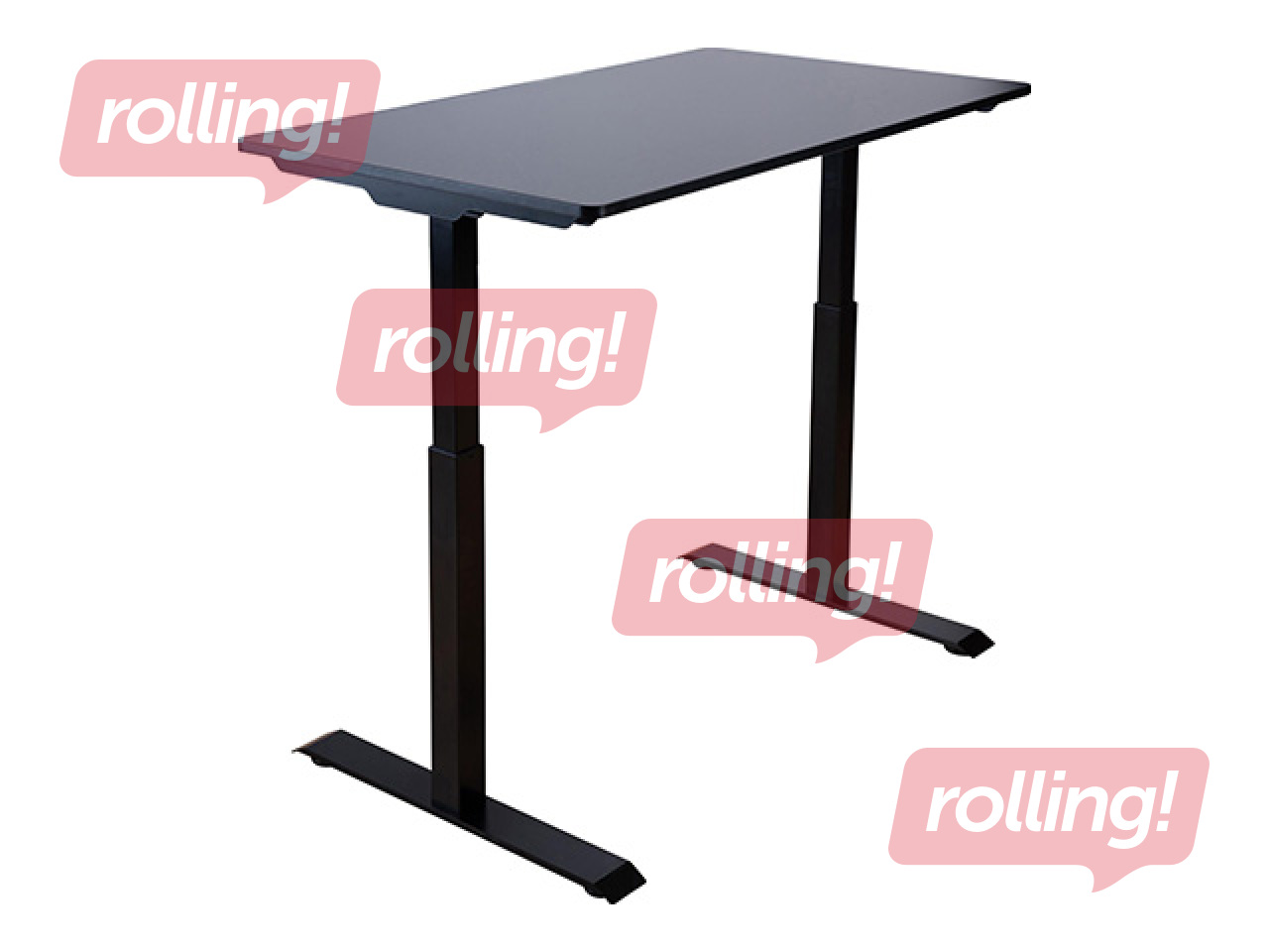 Augstumā regulējams galds Sun-Flex Easydesk Elite, melns, 120x60cm
