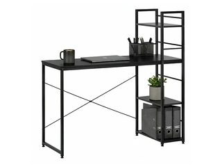 Biroja galds Springos, melns, 120x64x120cm