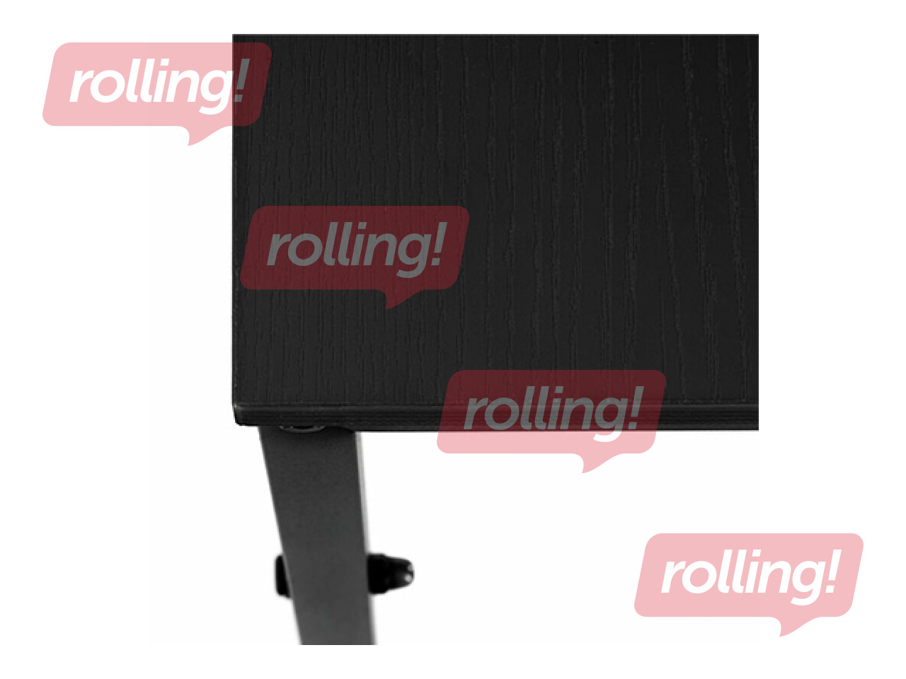 Biroja galds Springos, melns rāmis, melna virsma, 120x64x120cm