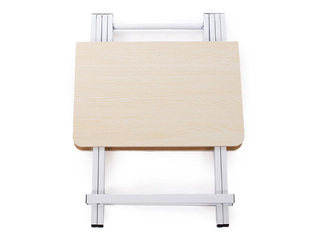 Galds, saliekams, balts rāmis, gaiši brūna virsma, 80x60x75cm