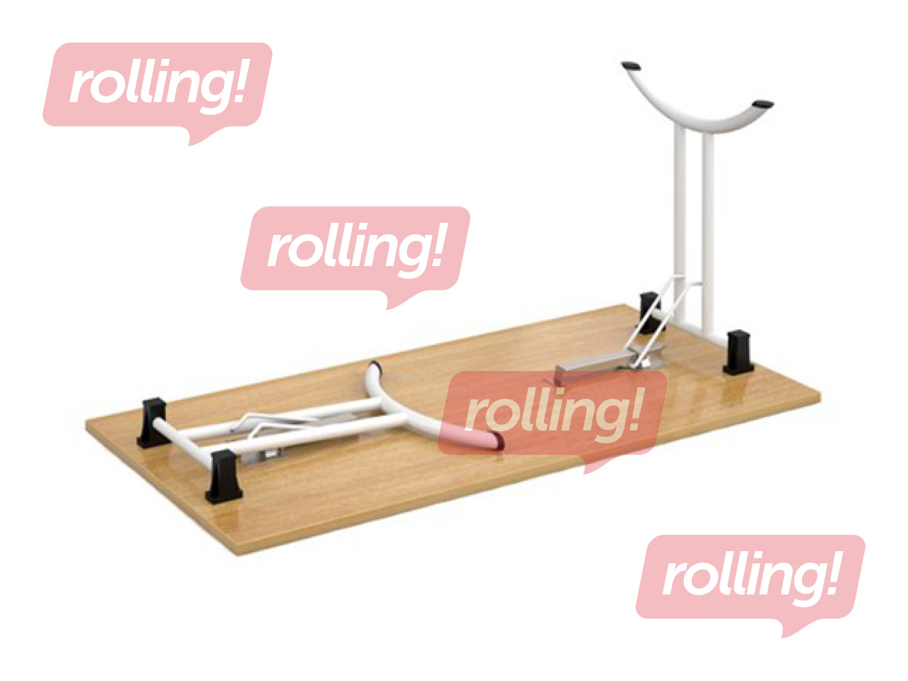 Konferenču galds ZH, ar nolokāmām kājām, pelēks rāmis, ozola toņa virsma, 160x80x73cm