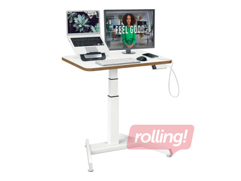 Augstumā regulējams galds Leitz Ergo, Stand-Up Reminder, balts, 80x60cm