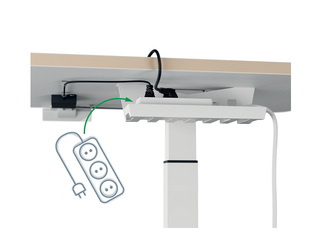 Height adjustable desk Leitz Ergo, Stand Up Reminder, white