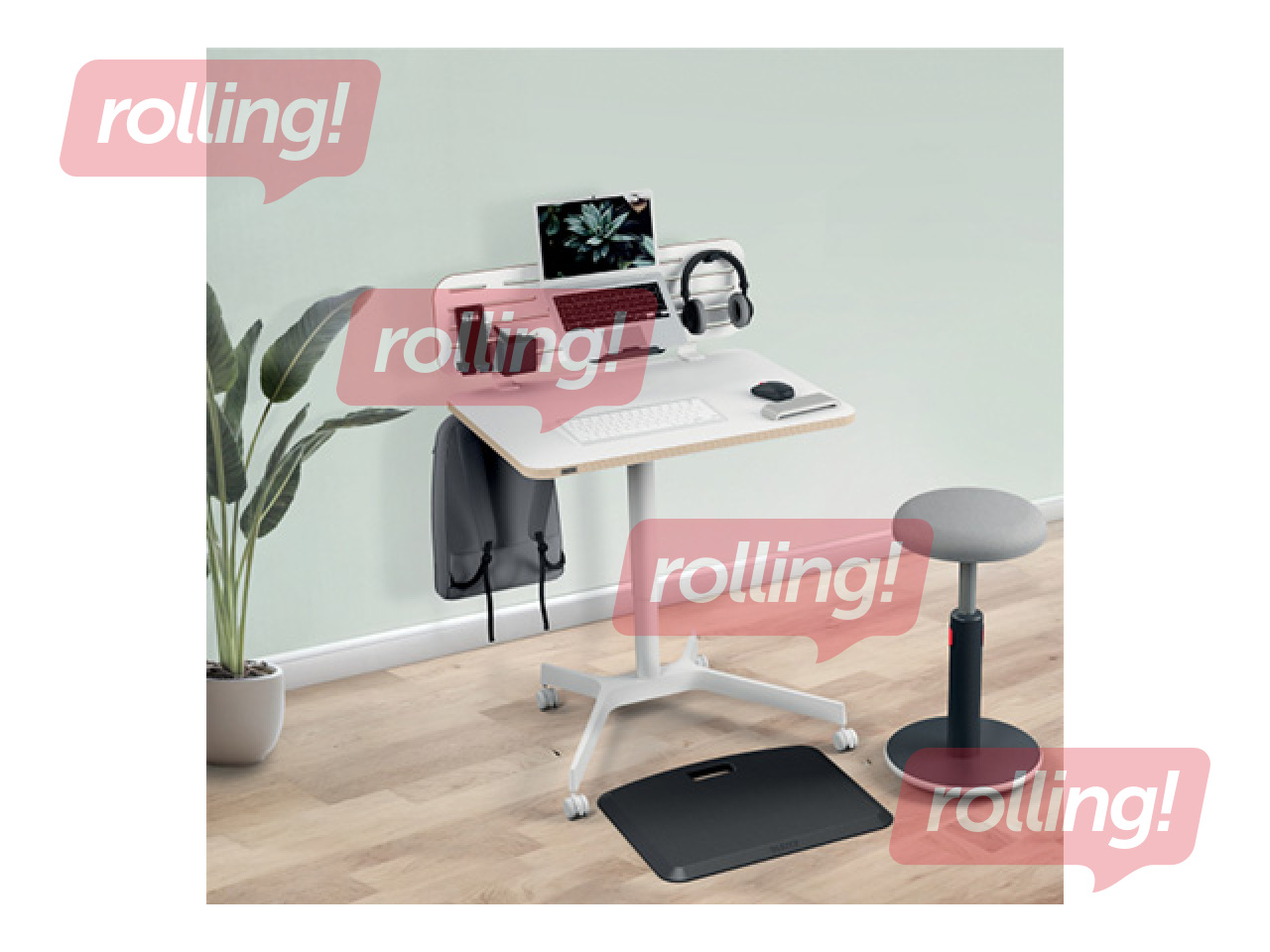 Augstumā regulējams galds Leitz Ergo, balts