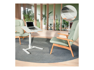 Height adjustable desk Leitz Ergo, foldable, white