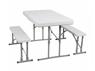 Laud Springos, 2 pingiga, kokkupandav, valge, 105x64x70cm