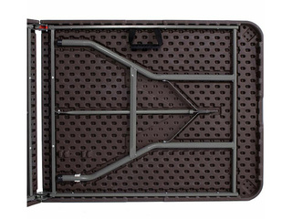 Galds Springos, saliekams, pelēks rāmis, brūna virsma, 180x74x74cm