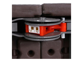 Galds Springos, saliekams, pelēks rāmis, brūna virsma, 180x74x74cm