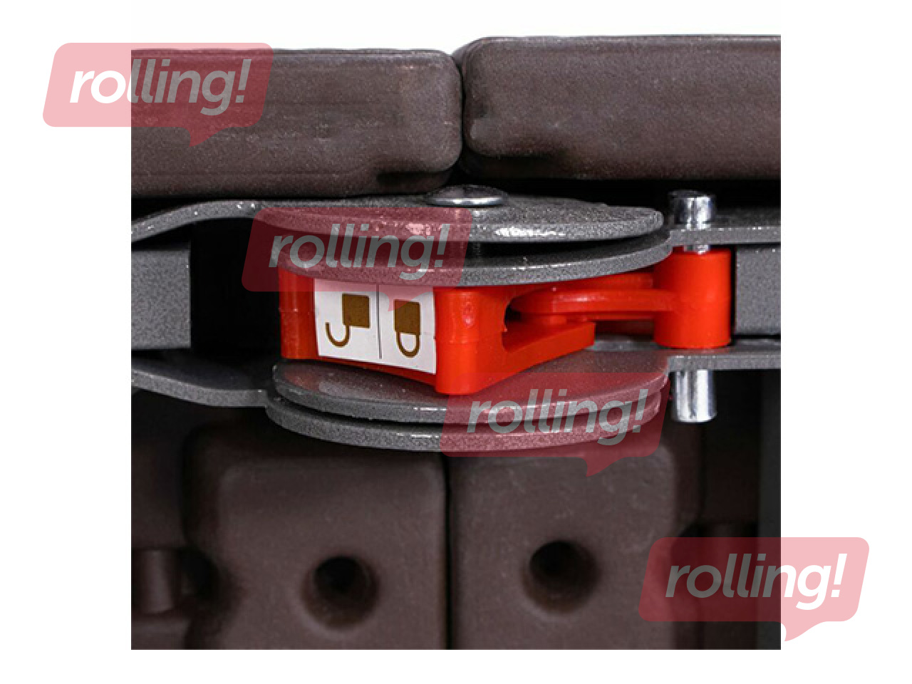 Galds Springos, saliekams, pelēks rāmis, brūna virsma, 180x74x74cm