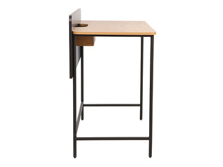 Office desk Harper, black frame, ash finish top, 100×49.5×85cm