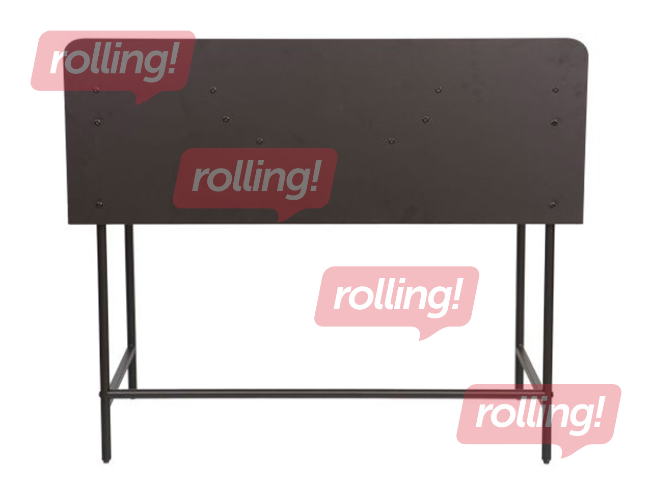 Office desk Harper, black frame, ash finish top, 100×49.5×85cm