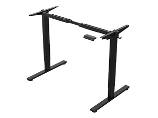 Augstumā regulējams galds Ergo Fit, melns rāmis, ozola toņa virsma, 120x60cm