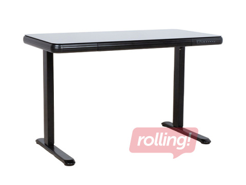 Augstumā regulējams galds Ergo Fit, melns, 122x62cm
