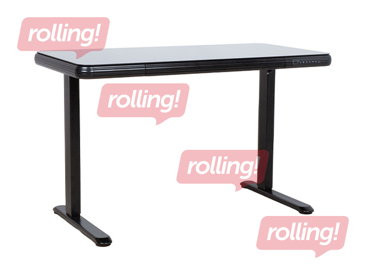 Augstumā regulējams galds Ergo Fit, melns, 122x62cm