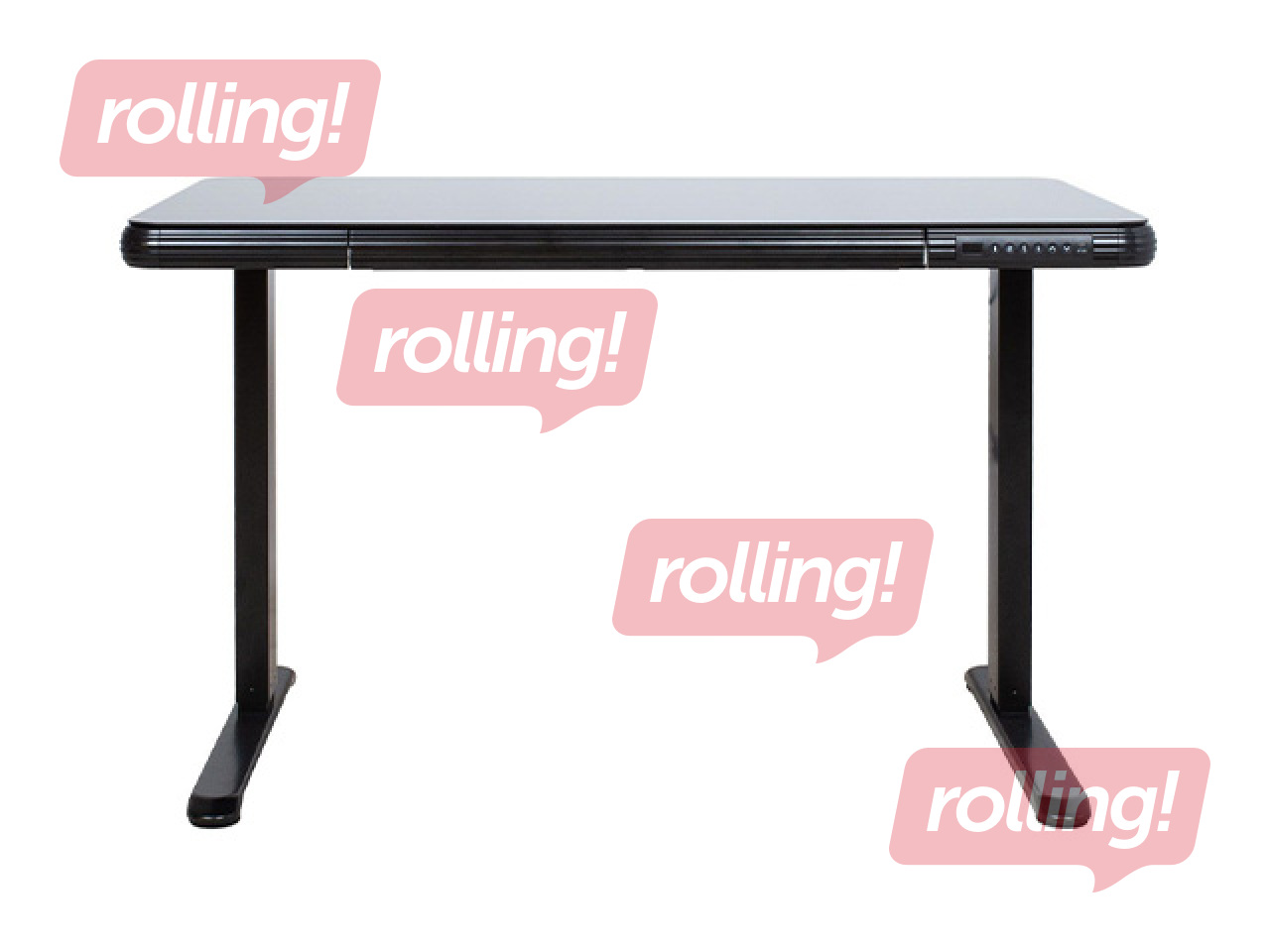 Augstumā regulējams galds Ergo Fit, melns, 122x62cm