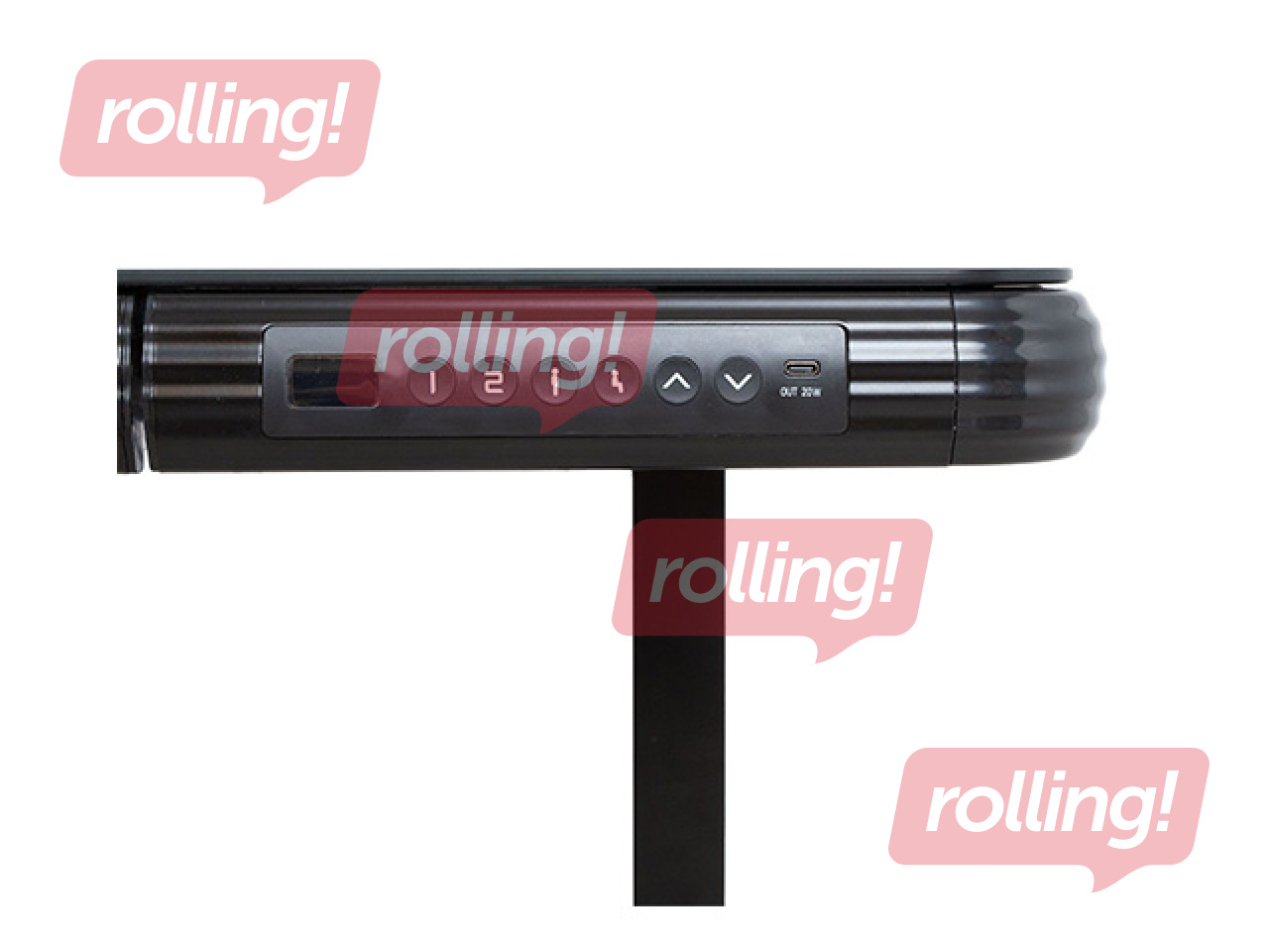 Augstumā regulējams galds Ergo Fit, melns, 122x62cm