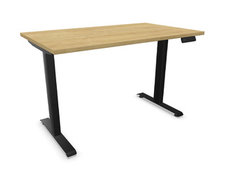 Reguleeritava kõrgusega laud Lite, Gen2, must raam, tammekarva lauaplaat, 120x65cm