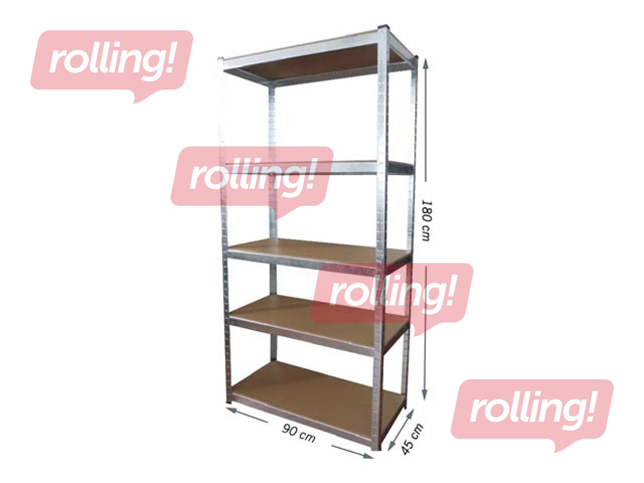 Noliktavas plaukts Haushalt T20A, 90x45x180cm