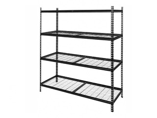 Noliktavas plaukts Springos, tērauda, melns, 150x54x183cm