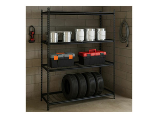 Складской стеллаж Springos, стальной, чёрный, 150x54x183см