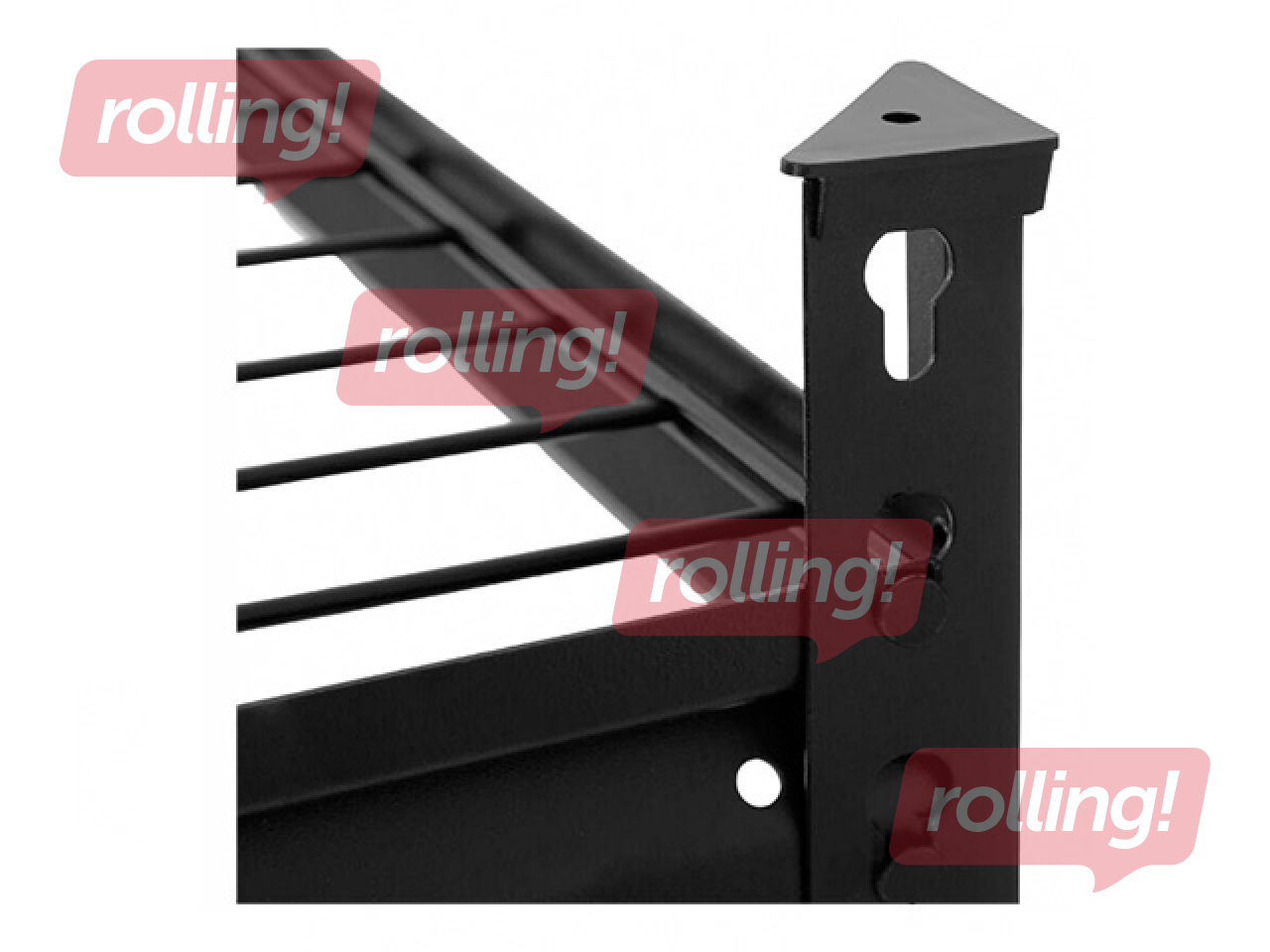 Warehouse shelving unit Springos, steel, black, 150x54x183cm