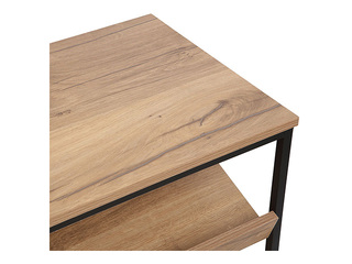 Apavu plaukts Dimitra, melns rāmis, koka toņa virsma, 80x40x45cm