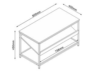 Jalatsiriiul Dimitra, must, pruun, 80×40×45cm
