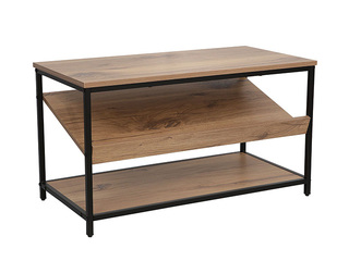 Shoe rack Dimitra, black, brown, 80×40×45cm