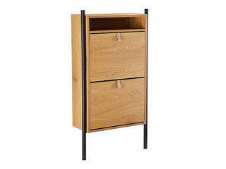 Shoe cabinet Aalborg, brown, 55.6x26x91.5cm