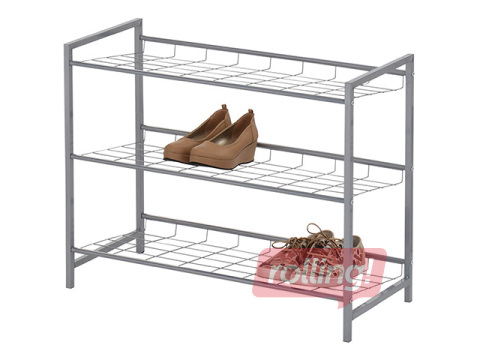 Shoe rack Domoletti, silver, 80x30x60cm