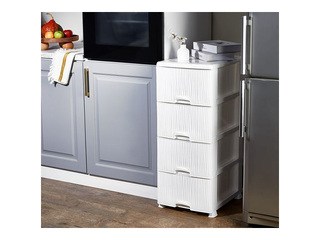 Cabinet Ozer, Wavy, white, 43×37.5×89.5cm